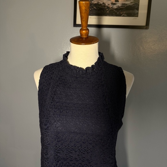 Ann Taylor Navy Lace Blouse - Picture 2 of 6